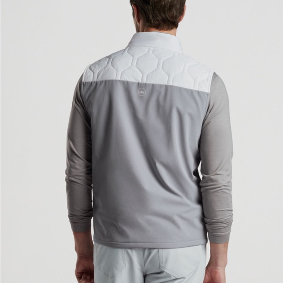 Peter Millar | Crown Sport Men White Gale Grey Blitz Vest (Size Small) - Picture 6 of 16